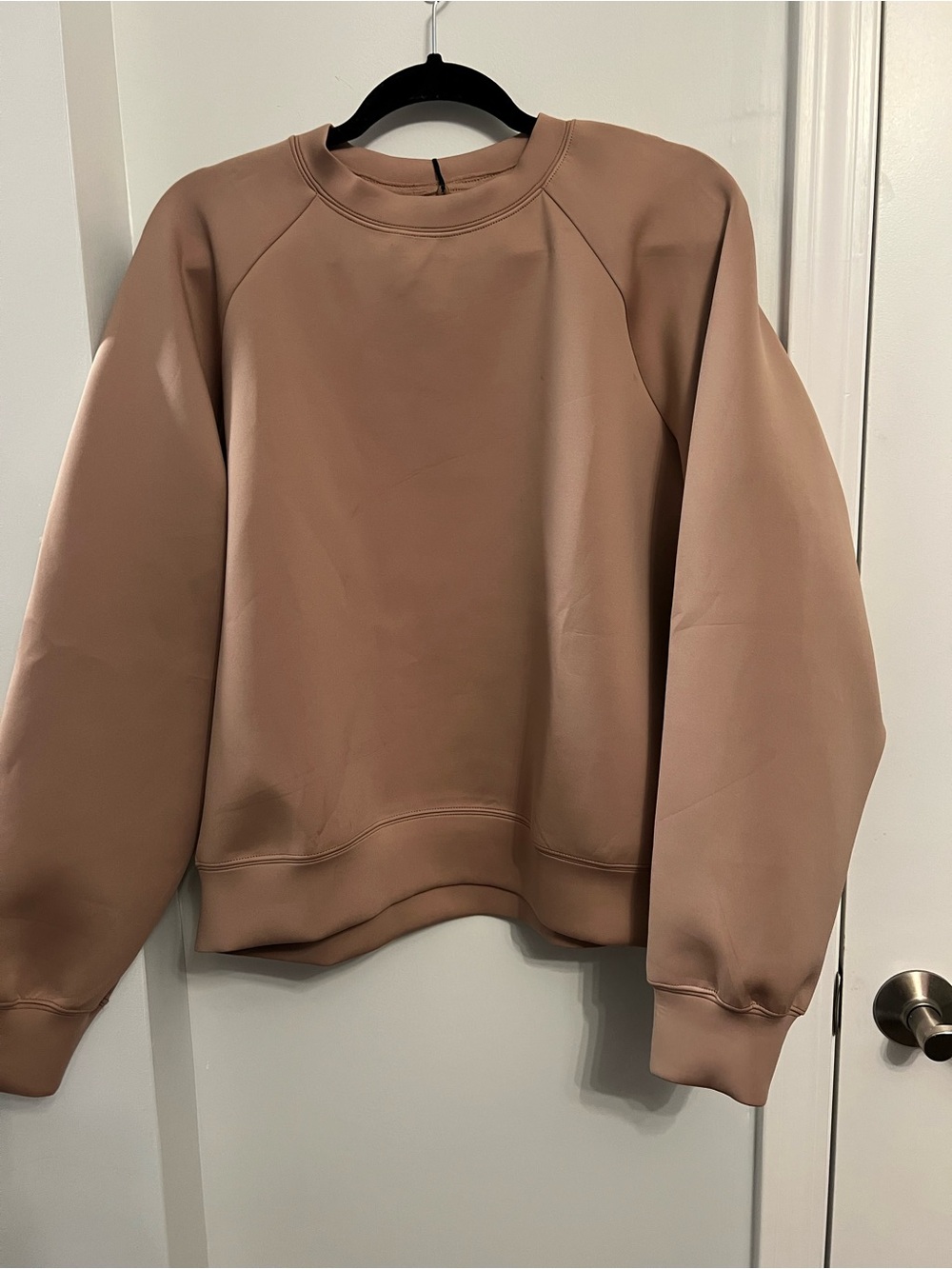 Cynthia Rowley Scuba Sweatshirt; camel, size M, NWT